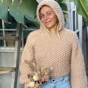 Chunky hand knit sweater